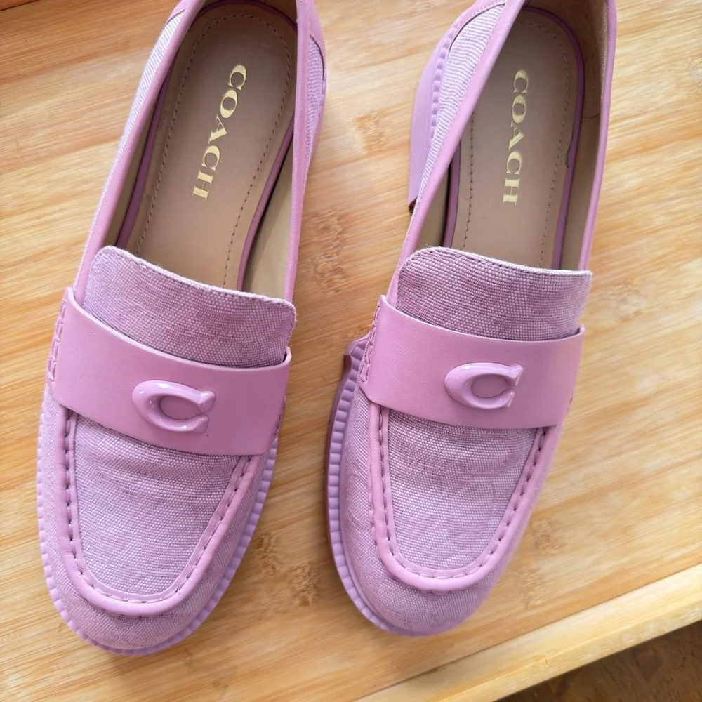 Coach Women's Mauve Loafers - Picture 3 of 3
